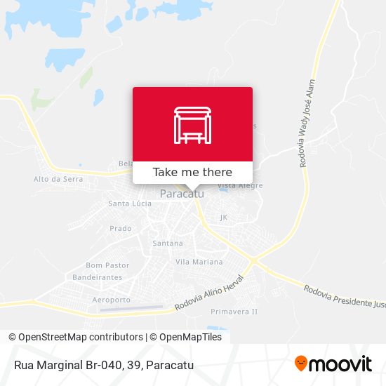 Mapa Rua Marginal Br-040, 39