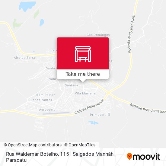 Mapa Rua Waldemar Botelho, 115 | Salgados Manháh