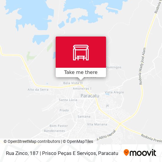 Mapa Rua Zinco, 187 | Prisco Peças E Serviços
