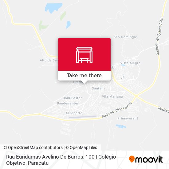 Mapa Rua Euridamas Avelino De Barros, 100 | Colégio Objetivo