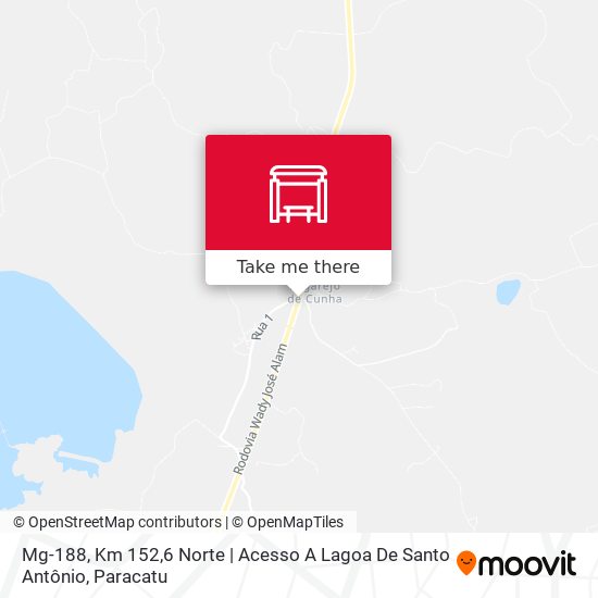 Mg-188, Km 152,6 Norte | Acesso A Lagoa De Santo Antônio map