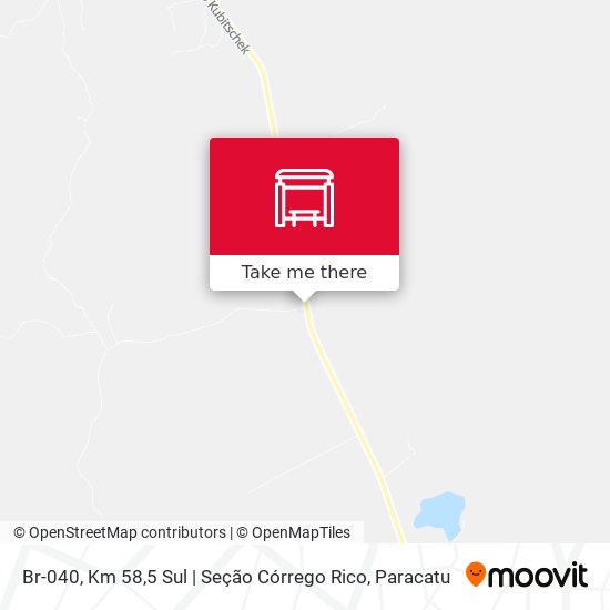 Br-040, Km 58,5 Sul | Seção Córrego Rico map