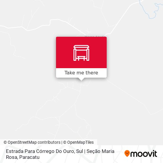 Mapa Estrada Para Córrego Do Ouro, Sul | Seção Maria Rosa