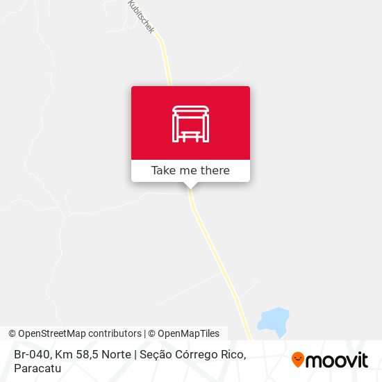 Br-040, Km 58,5 Norte | Seção Córrego Rico map