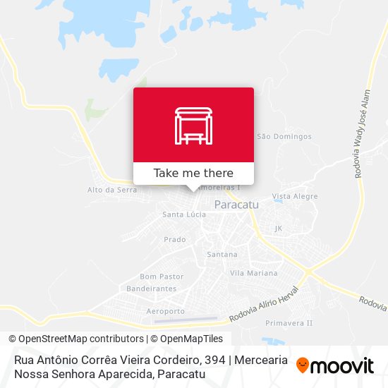 Mapa Rua Antônio Corrêa Vieira Cordeiro, 394 | Mercearia Nossa Senhora Aparecida