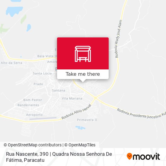 Mapa Rua Nascente, 390 | Quadra Nossa Senhora De Fátima