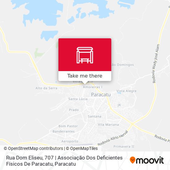 Rua Dom Eliseu, 707 | Associação Dos Deficientes Físicos De Paracatu map