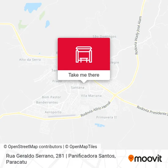 Rua Geraldo Serrano, 281 | Panificadora Santos map