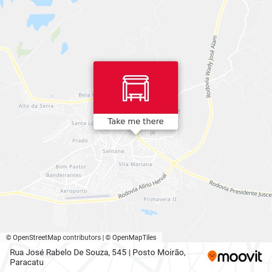 Mapa Rua José Rabelo De Souza, 545 | Posto Moirão