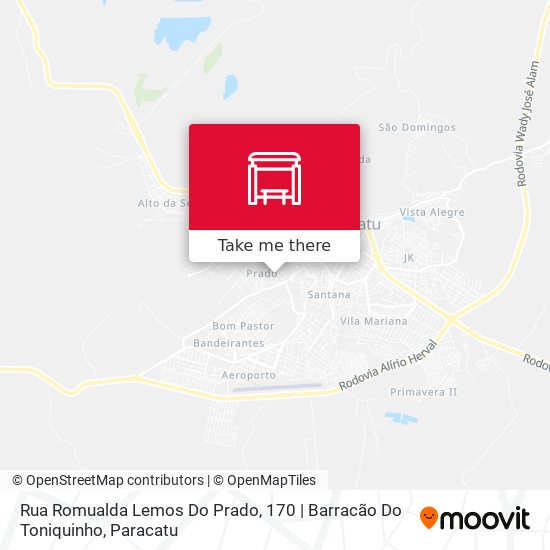 Rua Romualda Lemos Do Prado, 170 | Barracão Do Toniquinho map