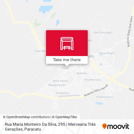 Mapa Rua Maria Monteiro Da Silva, 295 | Mercearia Três Gerações