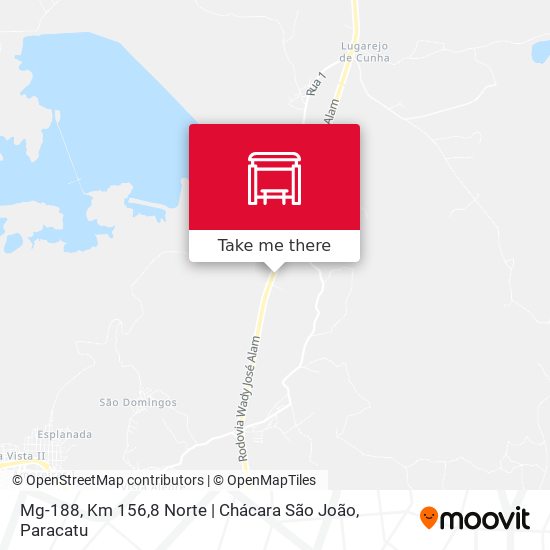 Mapa Mg-188, Km 156,8 Norte | Chácara São João