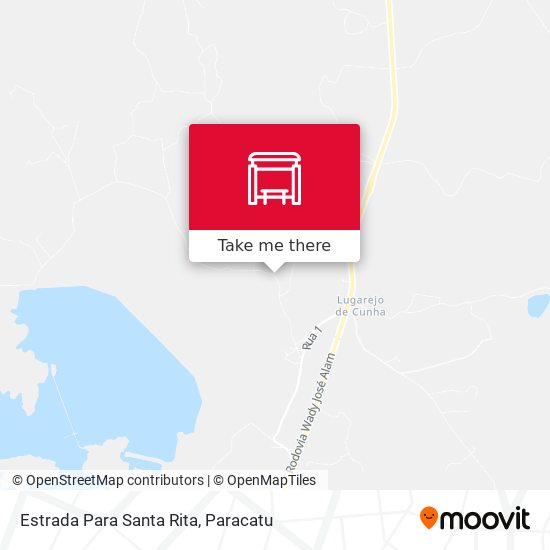 Mapa Estrada Para Santa Rita