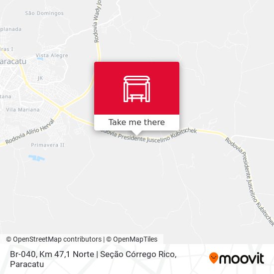 Br-040, Km 47,1 Norte | Seção Córrego Rico map