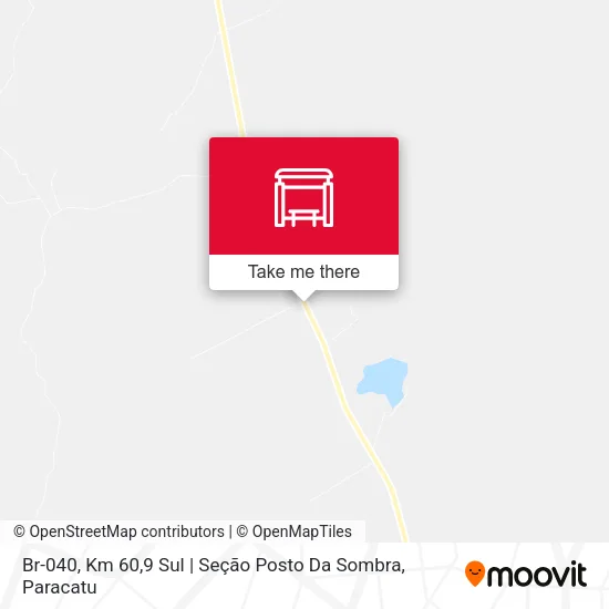 Br-040, Km 60,9 Sul | Seção Posto Da Sombra map