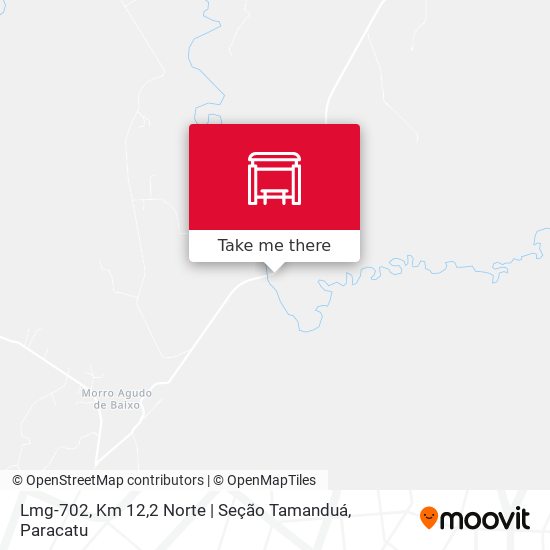 Mapa Lmg-702, Km 12,2 Norte | Seção Tamanduá