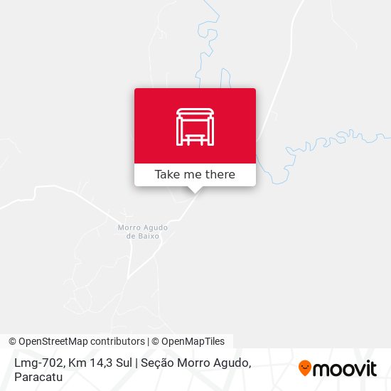 Mapa Lmg-702, Km 14,3 Sul | Seção Morro Agudo