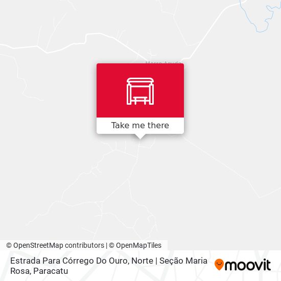 Mapa Estrada Para Córrego Do Ouro, Norte | Seção Maria Rosa