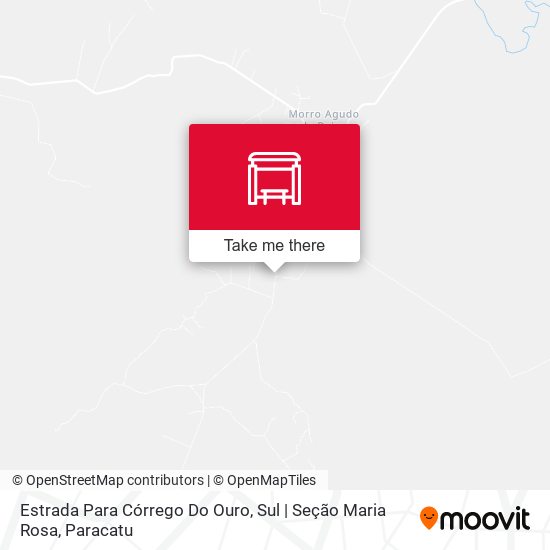 Estrada Para Córrego Do Ouro, Sul | Seção Maria Rosa map