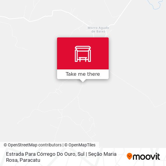 Mapa Estrada Para Córrego Do Ouro, Sul | Seção Maria Rosa