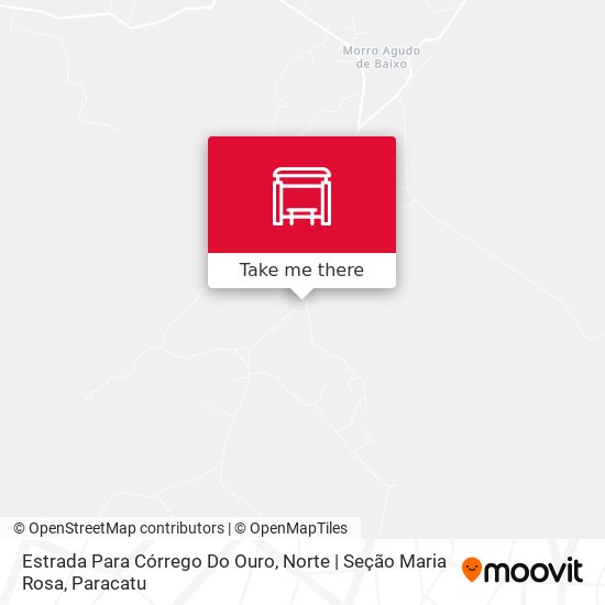 Mapa Estrada Para Córrego Do Ouro, Norte | Seção Maria Rosa