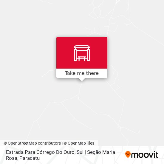 Estrada Para Córrego Do Ouro, Sul | Seção Maria Rosa map