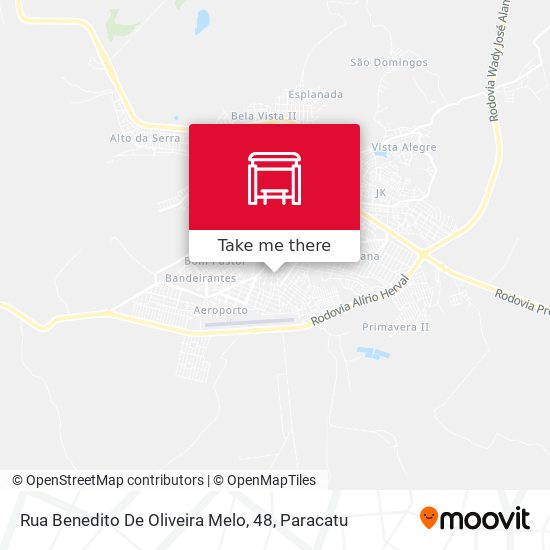 Mapa Rua Benedito De Oliveira Melo, 48