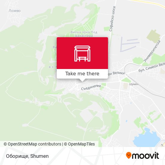 Оборище map