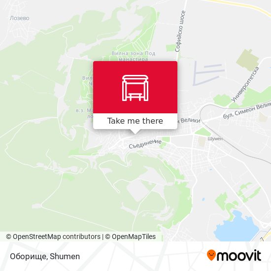 Оборище map