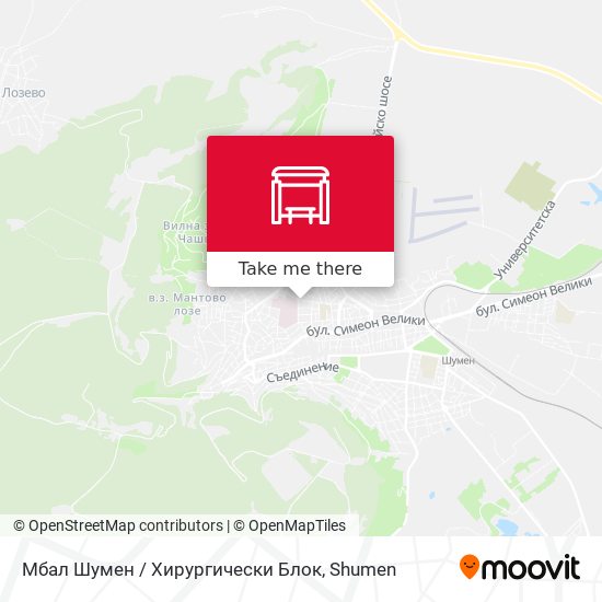 Мбал Шумен / Хирургически Блок map