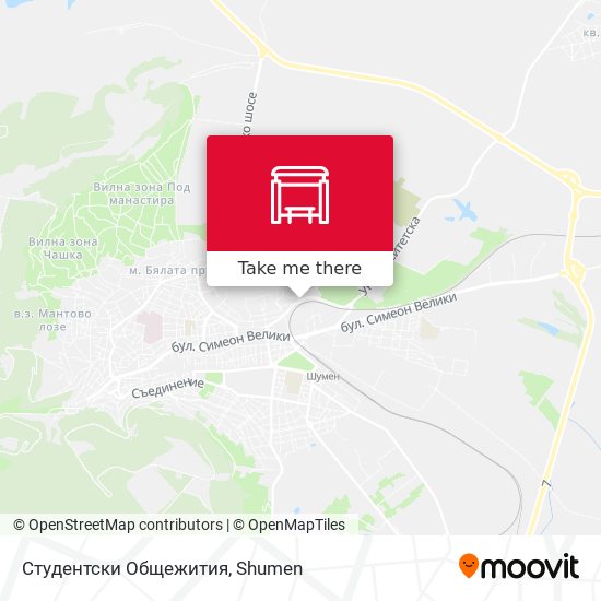 Студентски Общежития map