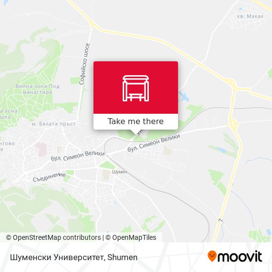Шуменски Университет map