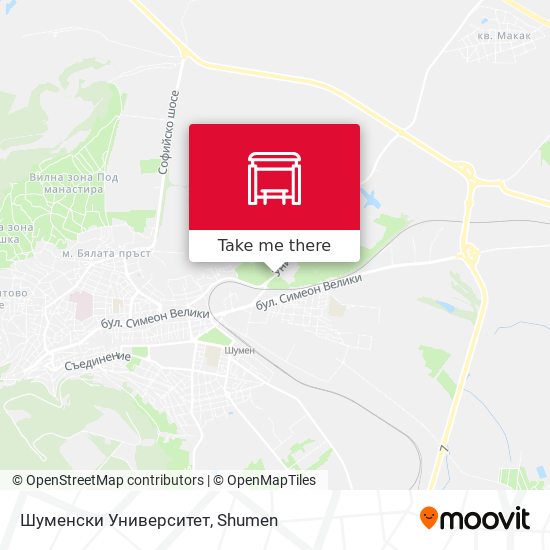 Шуменски Университет map