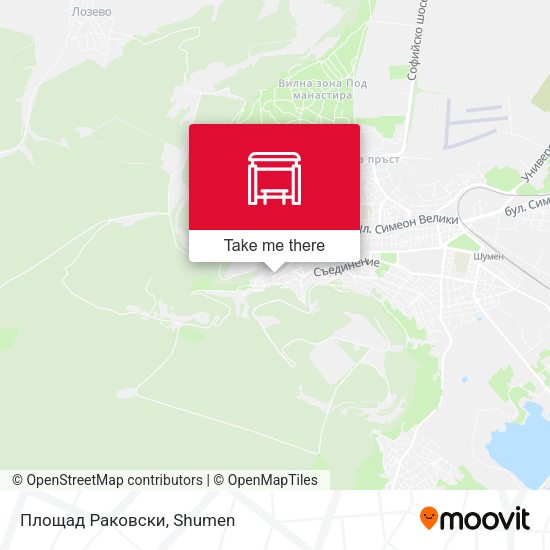 Карта Площад Раковски