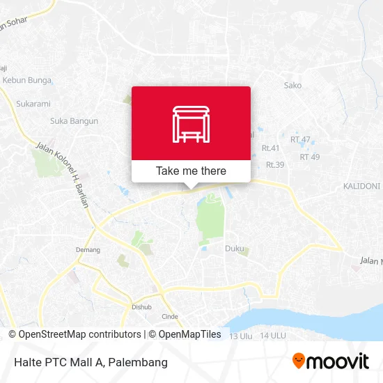 Halte PTC Mall A map
