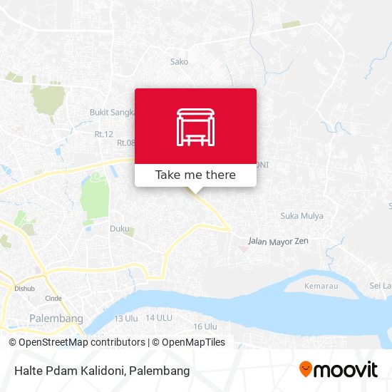 Halte Pdam Kalidoni map