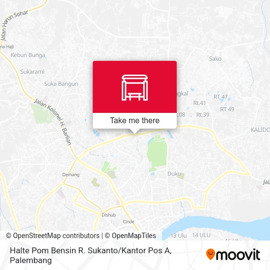 Halte Pom Bensin R. Sukanto / Kantor Pos A map
