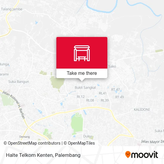 Halte Telkom Kenten map