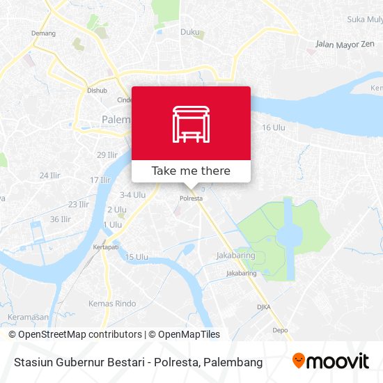 Stasiun Gubernur Bestari - Polresta map