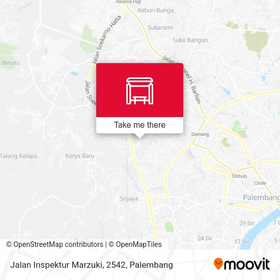 Jalan Inspektur Marzuki, 2542 map