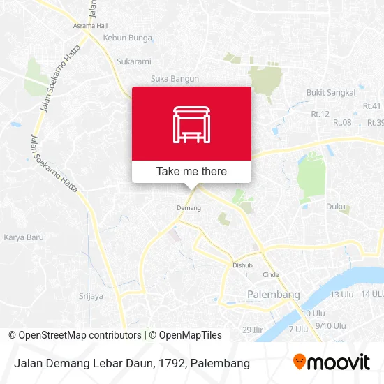 Jalan Demang Lebar Daun, 1792 map