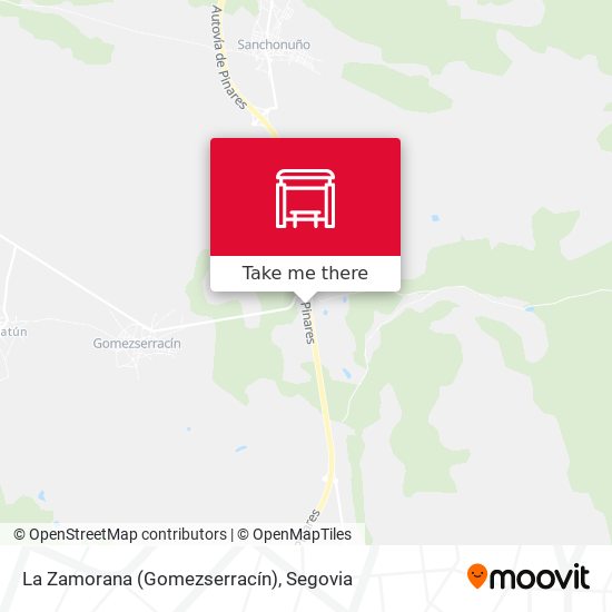 La Zamorana (Gomezserracín) map
