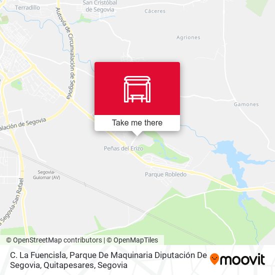 C. La Fuencisla, Parque De Maquinaria Diputación De Segovia, Quitapesares map