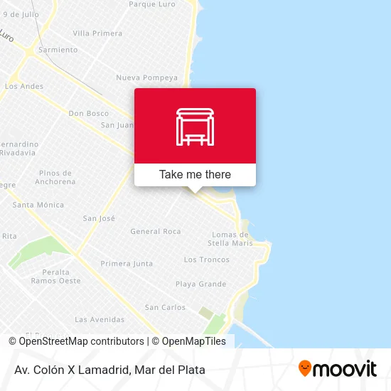 Av. Colón X Lamadrid map