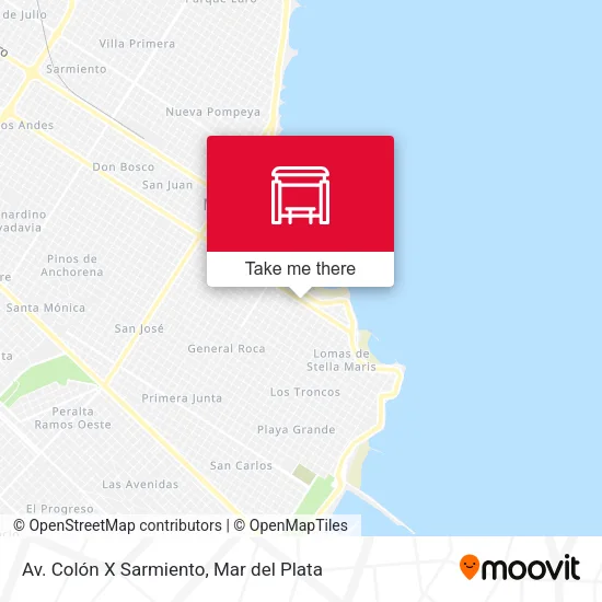 Av. Colón X Sarmiento map