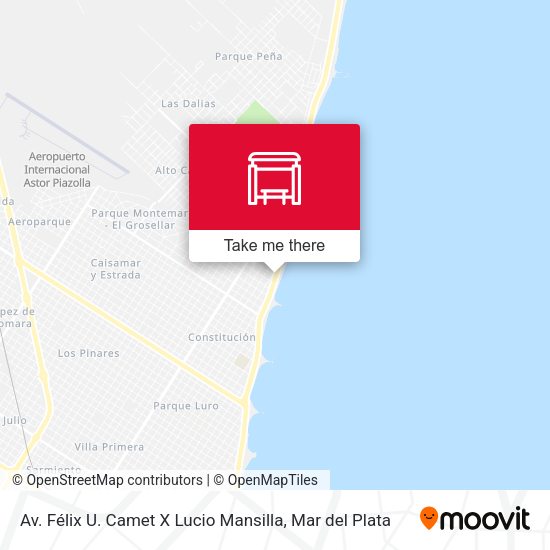 Av. Félix U. Camet X Lucio Mansilla map