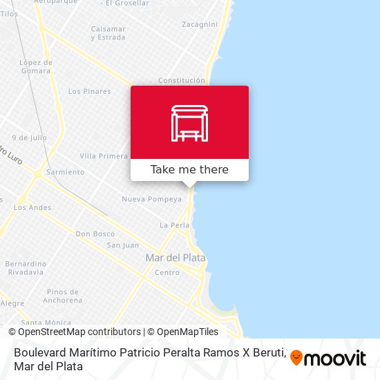 Boulevard Marítimo Patricio Peralta Ramos X Beruti map