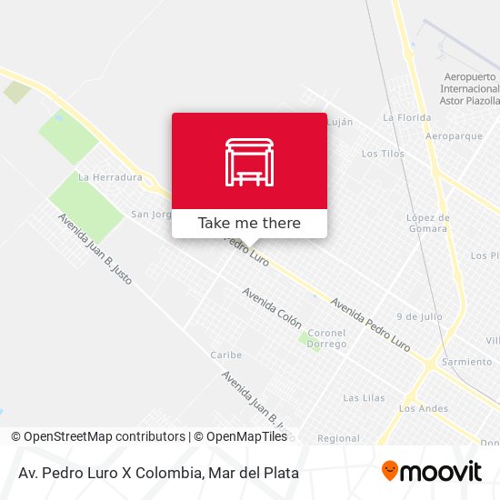 Av. Pedro Luro X Colombia map