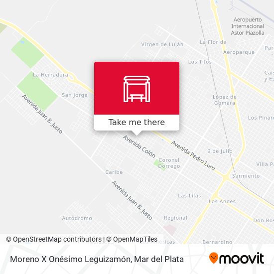 Moreno X Onésimo Leguizamón map