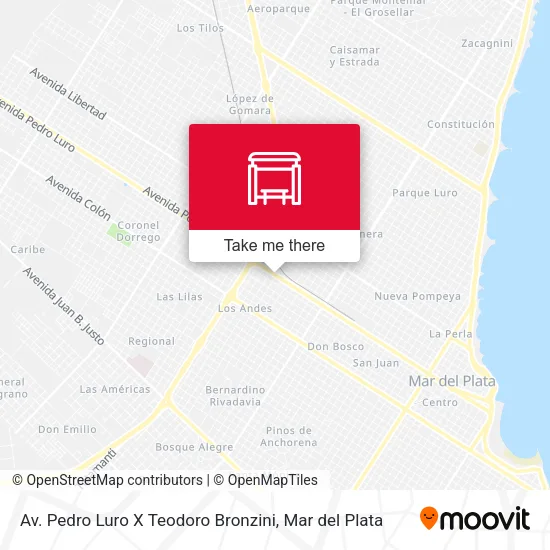 Av. Pedro Luro X Teodoro Bronzini map